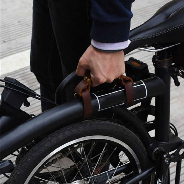 rongjingmall-สายรัดคันจับรถจักรยานเฟรมสายนิรภัยจักรยานพับได้ทนทานอุปกรณ์รถจักรยาน