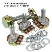 5PCS WH148 B1K B2K B5K B10K B20K B50K B100K B500K 3Pin 20mm Shaft Amplifier Dual Stereo Potentiometer 1K 2K 5K 10K 50K 100K 500K