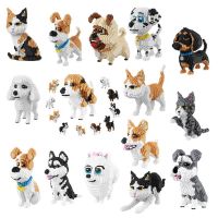 Micro Dog Cat Husky Animal Bricks Moc Diamond Pet Model Building Blocks Cute Toys Hobbies for Young Children Birthday Xmas Gifts Building Sets