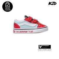 VANS OLD SKOOL V SE BIKES LIL RIPPER RED PLUME REFLECTIVE TODDLER *รองเท้าเด็ก* (สินค้ามีประกันแท้)