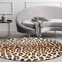 Modern Tiger Leopard Print Round Rugs Nordic Carpets for Bed Room Living Room Home Decor Salon Basket Chair Cushion Dropshipping