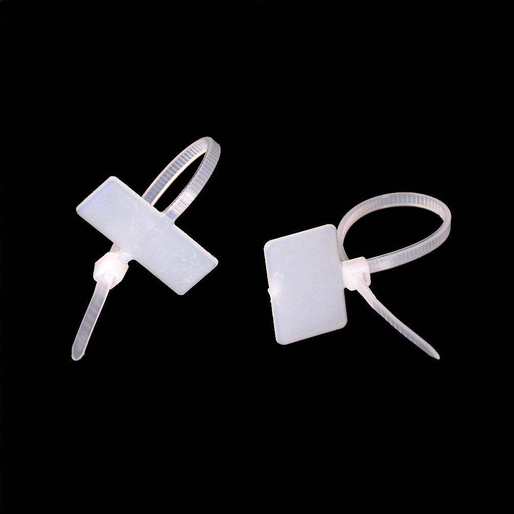 100X RJ45 RJ12 Wire Power Cable Label Mark Tags Self-Locking Nylon Tie Pip ZP 