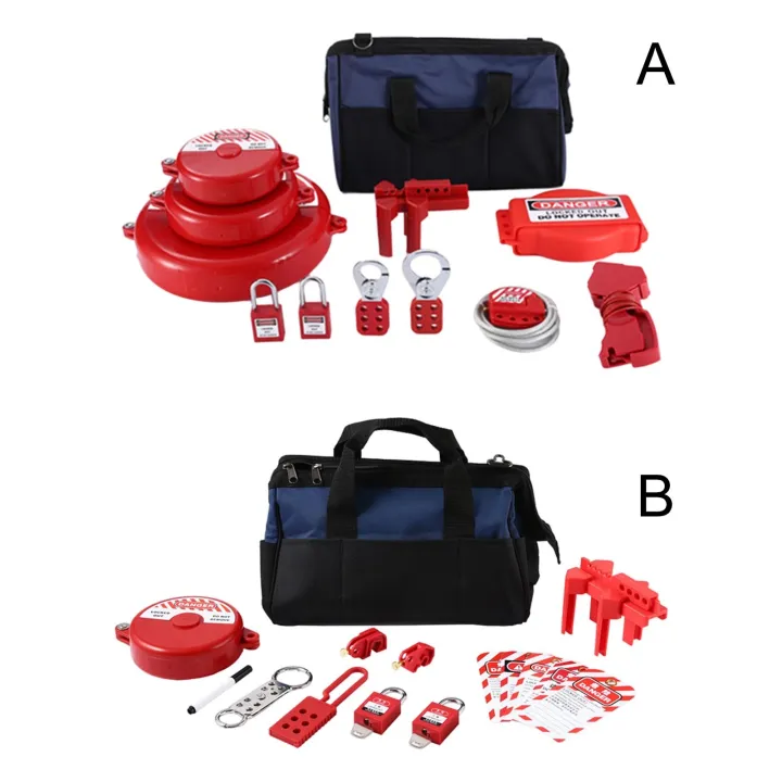 Electrical Lockout Tagout Kit Clamp on and Universal Lockouts with
