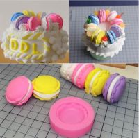 3D Macaron Macaroon Silicone Mould Chocolate Cake Decor Bake Icing Fondant Mold Kitchen Baking Decorating Cake Tools Bread Cake  Cookie Accessories