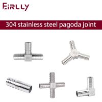 Hose Barb 304 Stainless Steel Hose Tail Barb Connectors 6mm 8mm 10mm 12mm T Type Y Type Pipe Fitting Pagoda Tail Barb Connector