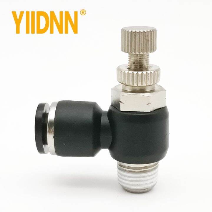 【CW】 NPT Pneumatic Straight Plastic Compact Push In Tube Fitting JSC Flow speed control valve