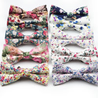 Mens Floral Bow Tie Flexible Bowtie Smooth Necktie Soft Cotton Butterfly Decorative Pattern Paisley Flower Ties Boys Clothing