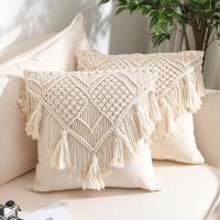 Boho 45x4ปลอกหมอน5ซม. หมอนอิงคลุมแบบเย็บปักผ้าฝ้ายปลอกหมอนตกแต่งสำหรับเตียงโซฟาตกแต่งบ้านเก้าอี้ Ygs