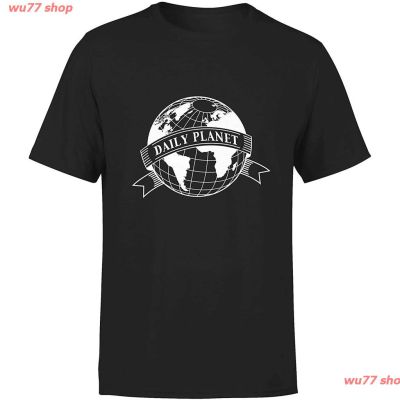 Tee wu77 shop New เสื้อยืดแฟชั่นผู้ชายคอกลมพิมพ์ลาย Daily Planet Globe Inspired By Superman discount