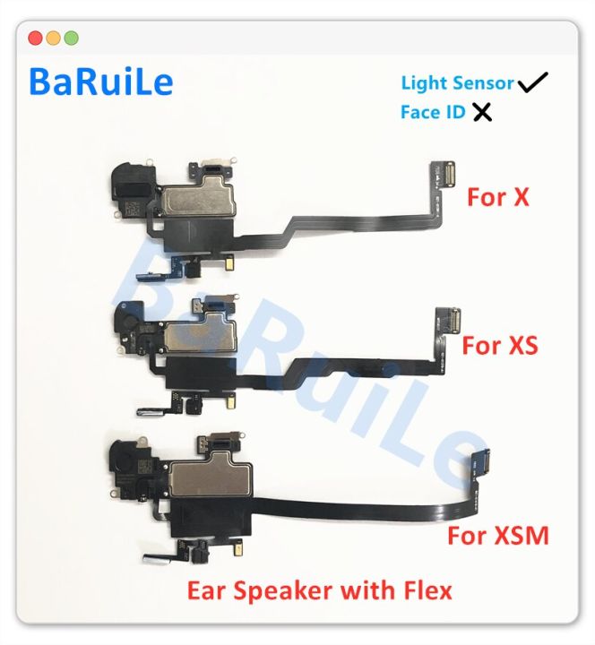 【☊HOT☊】 anlei3 Baruile 1ชิ้นหูฟังสำหรับหูฟัง Iphone XXS Max Xr ฟังด้วยอะไหล่สายเคเบิลยืดหยุ่น