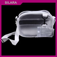 SILARA Caused PVC โปร่งใส Frosted ผู้หญิง Crossbody กระเป๋ากระเป๋าถือ Jelly กระเป๋าขนาดเล็ก