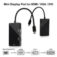 3 in 1 Mini Display Port to HDMI DVI VGA Patch Cord DP to HDMI PC Female Converter Adapter Cable for MacBook Air Pro Mini DP MDP