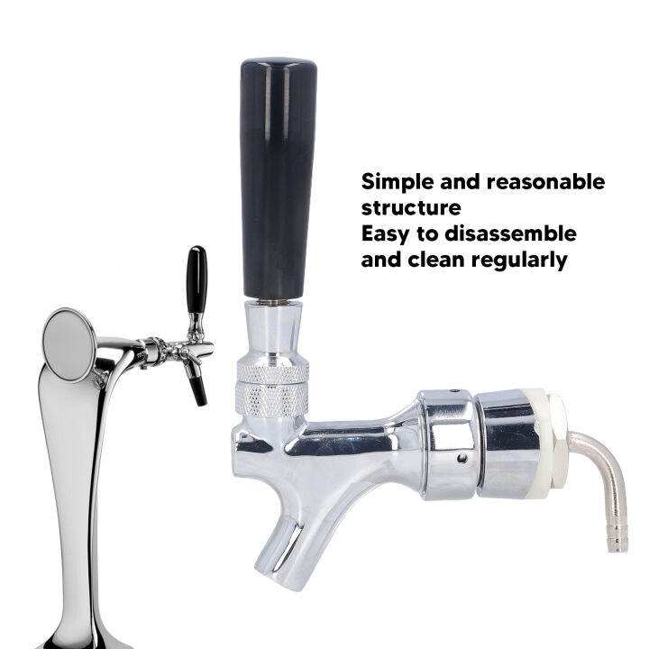 Kegerator Tap ป้องกันการกัดกร่อน Tap เบียร์สแตนเลสทำความสะอาดง่ายทนทาน