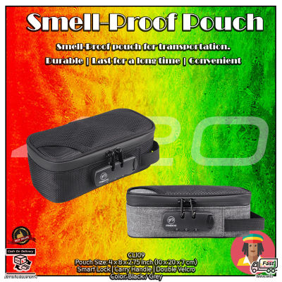ส่งเร็ว! Firedog กระเป๋าดับกลิ่น CL109 สีดำหรือสีเทา กระเป๋าผ้า ล็อคสองชั้น ขนาด 10 x 20 x 7cm พกพาง่าย สามารถใส่กระเป๋าได้ทั่วไป Smell Odor Proof Bag Pouch Dog-Tested สต็อคอยู่ไทย พร้อมส่ง