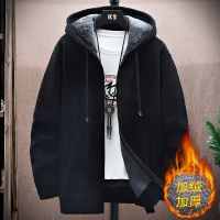 【YD】 New knitted mens hooded cardigan slim sweater coat autumn and winter young