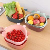 ❡ Kitchen Strainer Large Capacity Fine Holes Double Drain Basket Versatile for Fruits Vegetables Storage