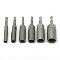 6Pcs 80mm Length Bolt Nut Driver Sockets Bit Set Deep Electric Wrench Socket 14 Hex Shank 7 9 11 13 16 18mm