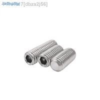 1-50PCS M2 M3M4M5M6M8M10M12 DIN913 304 Stainless Steel Thread Grub Screws Flat Point Hexagon Socket Set Headless Screws