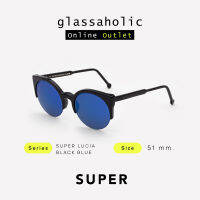 [ลดแรง] แว่นกันแดด SUPER by RETROSUPERFUTURE รุ่น SUPER LUCIA BLACK BLUE ทรงCat Eye ลายพิเศษ