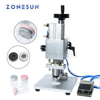 ZONESUN นิวเมติกน้ำหอมขวด Capper อลูมิเนียมแก้วพลาสติก Vial Crimper เครื่อง Capping