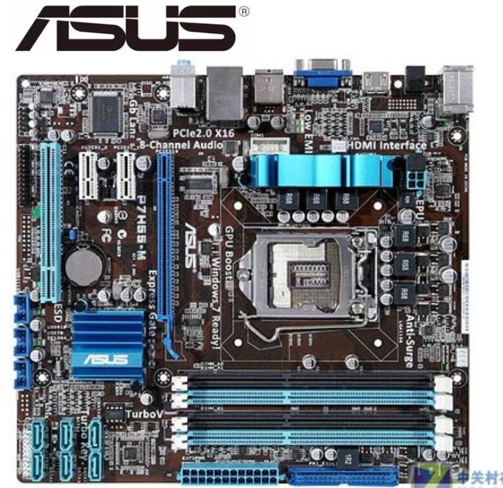 未使用に近い ASUS P7H55-M【 UATX マザーボード】Intel H55 LGA 1156