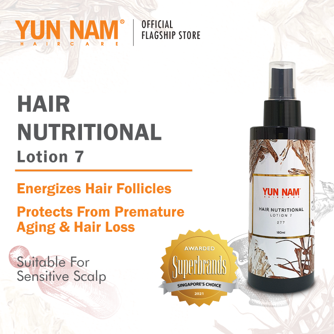 Yun Nam Hair Nutritional Lotion 7 180ml For Sensitive Scalp Protects Hair From Dandruff