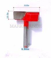 ดอกทริมเมอร์ ปรับหน้าไม้ ขนาด 32X10mm แกน 1/4 หรือ 6.3mm