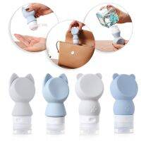 HAOJIAO Cartoon Cute Cosmetic Containers Shampoo Holder Makeup Tool Travel Kit Silicone Refillable Bottle Spray Bottle Lotion Cream Packing