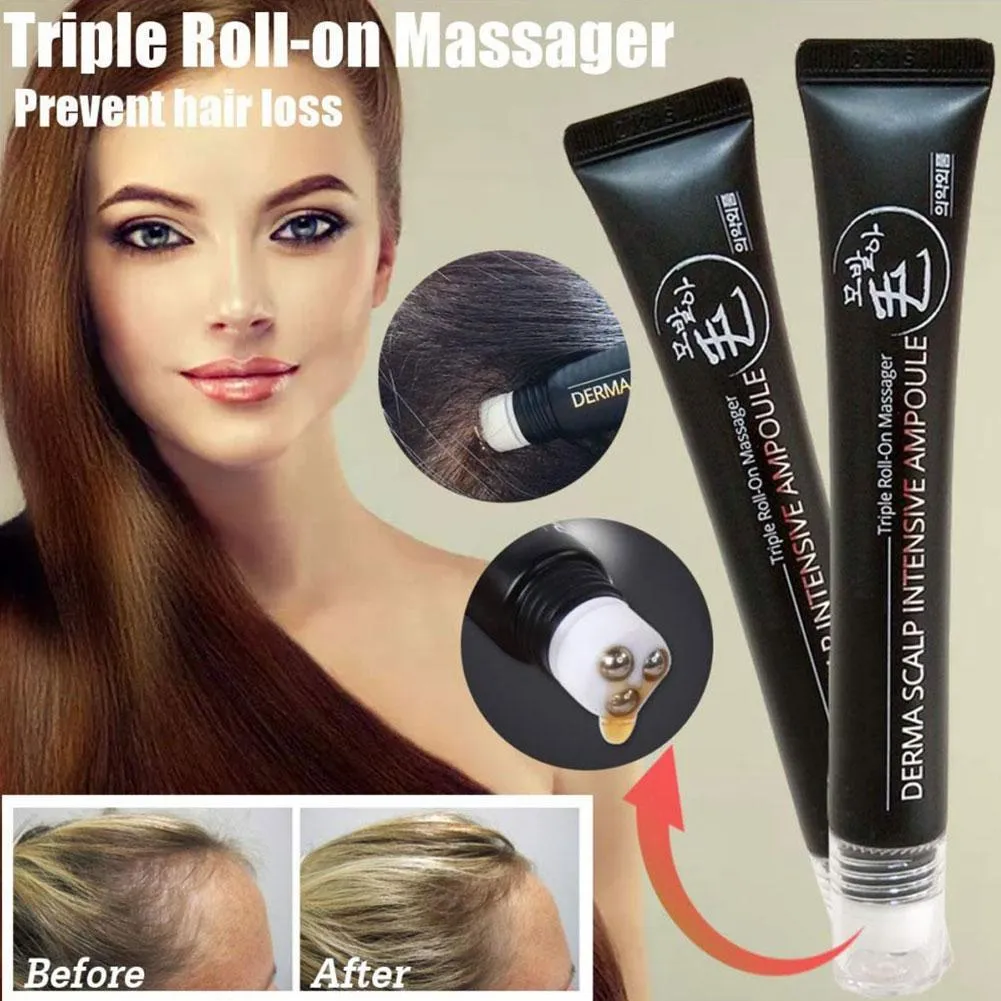 HOLD LIVE Scalp Intense Roll-on Hair Growth Serum Triple Line Hair Loss  Massager Fast Hair Regrow Essence Anti Roll Q0Y4 