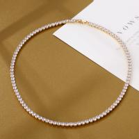 hotx【DT】 Lab Necklace Filled Wedding Necklaces for Bridal Tennis Chocker Jewelry