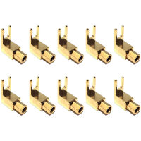 Right Angle Spade Fork &amp; Binding Post - 4mm Banana Plug Socket - Spade Fork Connector for Speaker &amp; Power &amp; Amp(10 Pack)