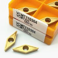 VCMT110304 VP15TF VCMT110304 UE6020 US735 เครื่องกลึง CNC แทรกชิ้นส่วนเครื่องมือเครื่องกัดคาร์ไบด์เครื่องตัด VCMT 110304 เครื่องกลึงเครื่องมือ