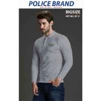 Police Bodysize  เสื้อโปโลแขนยาว ทรง Slim fit พอดีตัว สีขาว,ดำ,เทา,กรม ใส่ได้ทั้งผุ้ชาย/ผู้หญิง (FP20,BP21,XP18)