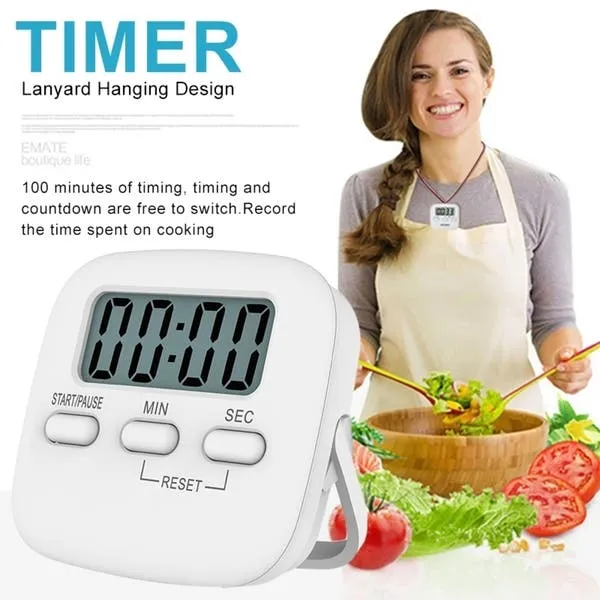 Digital Kitchen Cooking Timer Count Down Up Clock Loud Alarm Magnetic ...