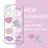 Casing Ponsel สำหรับ Redmi Note 12 4G สาวๆปลอกอ่อนเคสที่น่ารักคลุมทั้งหมดเคสมือถือใสเพื่อการป้องกันกล้อง