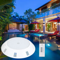 【LED สระว่ายน้ำ】460LED AC12V รีโมทคอนโทรลไฟใต้น้ำที่มีสีสัน 35W โคมไฟติดผนังสระว่ายน้ำ