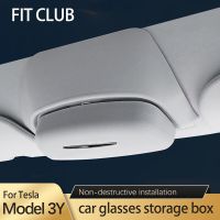 Fashion Turn fur Vehicle Glasses Storage Box for Tesla Model 3 Model y Accessories Sunglasses Storage Model 3 Glasses Storage