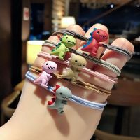 Women Candy Color Cute Mini Resin Dinosaur Hair Rubber Band/Korean Fashion Headdress Colorful Hair Accessories