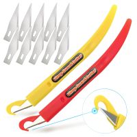 FOSHIO 2in1 Wraps Film Cut Knife With 10pcs Scalpel Blades Window Tint Car Decals Edge Tucking Squeegee Craft Safety Cutter Tool