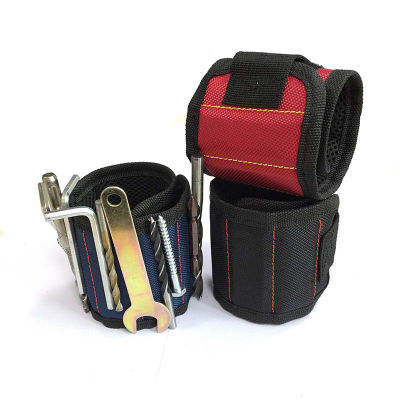 ZK30 Magnetic Wristband Portable Tool Bag with 35 Magnet Wrist Tool Belt Screws Nails Drill Bits Bracelet for Repair Tool