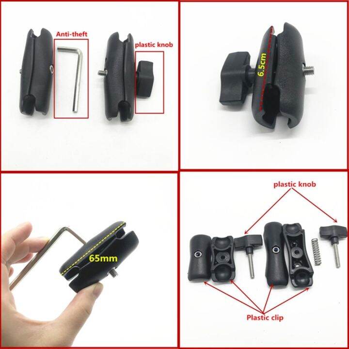 5-5เซนติเมตร6-1เซนติเมตร6-5เซนติเมตร9เซนติเมตร9-4เซนติเมตร9-5เซนติเมตร15cm-อลูมินัมหรือเคสโทรศัพท์แบบพลาสติกแขนซ็อกเก็ตคู่สำหรับ1นิ้วฐานบอลล์เมาต์สำหรับ-gopro-hero7