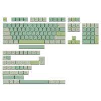 Keycaps Set GinkgoTheme CherryProfile  Green Keycap Sefor 143 Keys Mechanical Keyboard Oil-Resistant