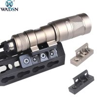 WADSN Tactical Weapon Flashlight Mount M-lok Keymod Rail Offset Base For Surfir M600 M600V M600C M600B M600U Scout light