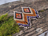 Kalindi BEADED EARRINGS NATIVE AMERICAN STYLE ต่างหูลูกปัดสไตล์อเมริกันพื้นเมือง