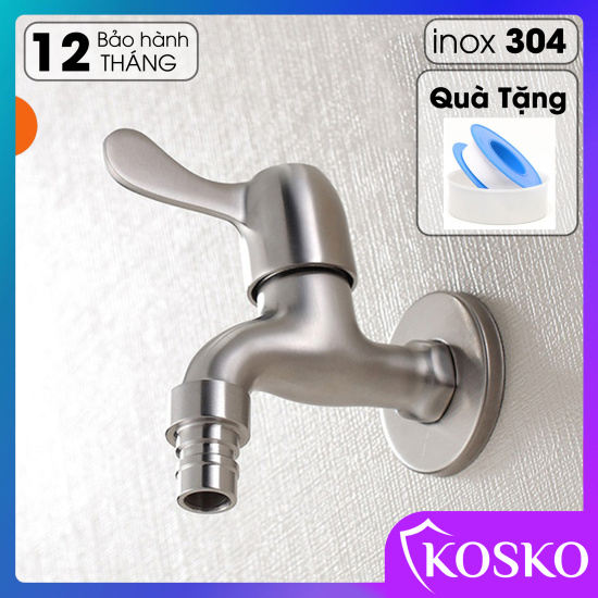 Vòi hồ inox 304 - vòi nước máy giặtbảo hành 12 tháng, vòi rửa tay, vòi xả - ảnh sản phẩm 2