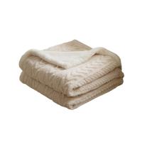 Nordic Twist Pattern Velvet Blanket Warm Winter Blanket Sofa Luxury Weighted Blanket King Size