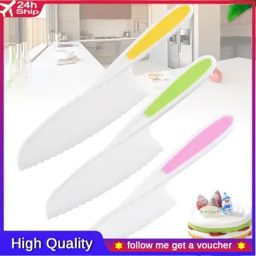 Sawtooth Cutter Plastic Fruit Knife Safe Kitchen Knife Kids Chef For Bread  Lettuce Toddler Cooking Knives