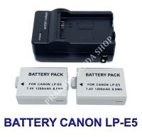 (Saving Set 2+1) LP-E5  LPE5 แบตเตอรี่และแท่นชาร์จสำหรับกล้องแคนนอน Battery and Charger For Canon EOS Rebel XSi,XS,T1i,450D,500D,1000D,Kiss F/X2/X3 BY PRAKARDSAKDA SHOP