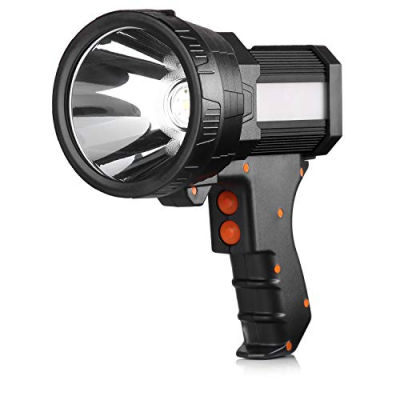 BUYSIGHT Rechargeable spotlight,Spot lights hand held large flashlight 6000 lumens handheld spotlight Super bright flashlight Outdoor spotlight flashlight Camping Flood searchlight