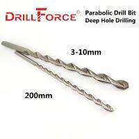 Drillforce 3mm-10mmx200mm Long Drill Bit HSS M2 Parobolic Deep Hole Drilling สําหรับงานโลหะเหล็กหล่อ